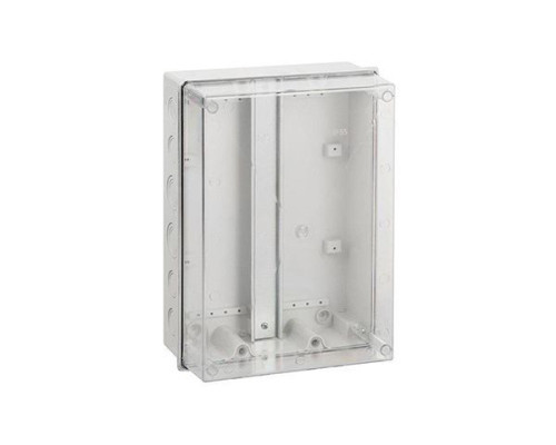 Коробка распред. CARBO-BOX, 303x214x123mm, с DIN-рейкой, прозрачная крышка, ABS/PC, GW 650°C, IP55 | арт.0253-10