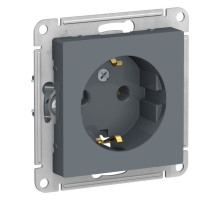 Розетка с заземлением без шторок Schneider Electric AtlasDesign ATN000743 Грифель - ATN000743