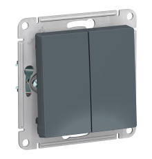 Выключатель 2-клавишный Schneider Electric AtlasDesign ATN000751 Грифель - ATN000751