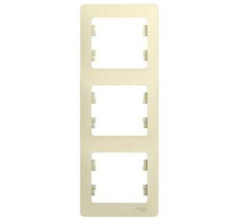 Рамка на 3 поста вертикальная Schneider Electric Glossa GSL000207 Бежевый - GSL000207