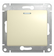 Выключатель 1-клавишный с подсветкой Schneider Electric Glossa GSL000213 Бежевый - GSL000213
