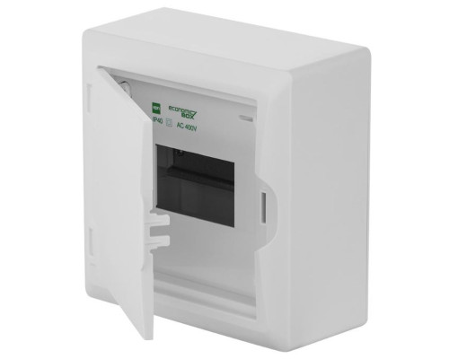 Щит навесной ECO BOX 1x6M, N/PE 2x 2x16+3x10mm2, белая пласт. дверь, белый RAL9003, 198x192x96mm, IP