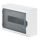 Щит навесной ECO BOX 1x12M, N/PE 2x 6x16+3x10mm2, дымчатая пласт. дверь, белый RAL9003, 198x298x96mm