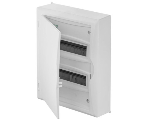 Щит навесной ECO BOX 2x12M, N/PE 3x 6x16+3x10mm2, белая пласт. дверь, белый RAL9003, 434x354x105mm,