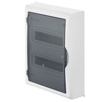 Щит навесной ECO BOX 2x12M, N/PE 3x 6x16+3x10mm2, дымчатая пласт. дверь, белый RAL9003, 434x354x105m
