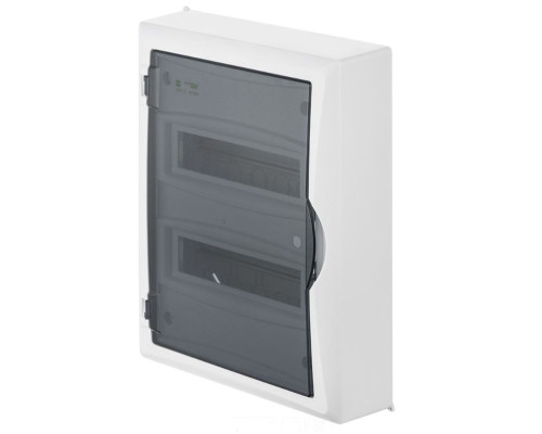 Щит навесной ECO BOX 2x12M, N/PE 3x 6x16+3x10mm2, дымчатая пласт. дверь, белый RAL9003, 434x354x105m