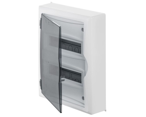 Щит навесной ECO BOX 2x12M, N/PE 3x 6x16+3x10mm2, дымчатая пласт. дверь, белый RAL9003, 434x354x105m