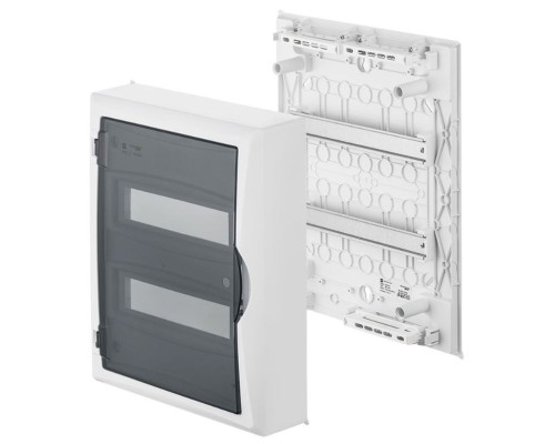 Щит навесной ECO BOX 2x12M, N/PE 3x 6x16+3x10mm2, дымчатая пласт. дверь, белый RAL9003, 434x354x105m