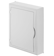 Щит навесной ECO BOX мультимед, TS35+1x МП перф.118x270mm, белая пласт. дверь, белый RAL9003, 434x35