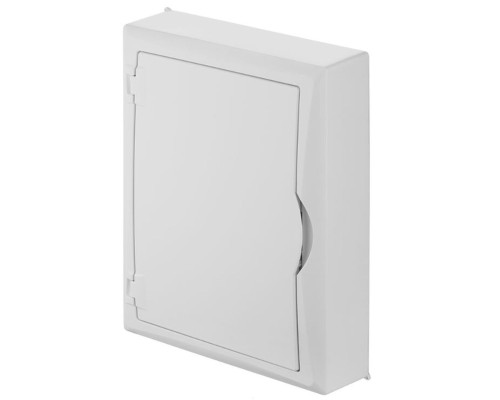 Щит навесной ECO BOX мультимед, TS35+1x МП перф.118x270mm, белая пласт. дверь, белый RAL9003, 434x35