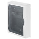 Щит навесной ECO BOX мультимед, TS35+1x МП перф.118x270mm, дымчатая пласт. дверь, белый RAL9003, 434
