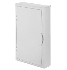 Щит навесной ECO BOX мультимед, TS35+2x МП перф.118x270mm, белая пласт. дверь, белый RAL9003, 560x35