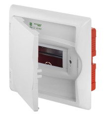 Щит встраив. ECO BOX 1x6M, N/PE 2x 2x16+3x10mm2, белая пласт. дверь, белый RAL9003, 240x270x106mm, I