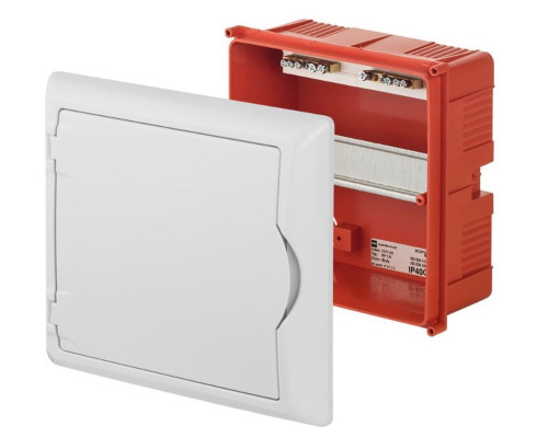 Щит встраив. ECO BOX 1x6M, N/PE 2x 2x16+3x10mm2, белая пласт. дверь, белый RAL9003, 240x270x106mm, I