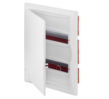 Щит встраив. ECO BOX 2x12M, N/PE 3x 2x16+7x10mm2, белая пласт. дверь, белый RAL9003, 430x350x95mm, I