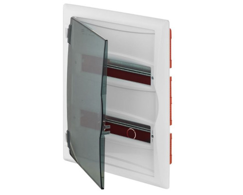 Щит встраив. ECO BOX 2x12M, N/PE 3x 2x16+7x10mm2, дымчатая пласт. дверь, белый RAL9003, 430x350x95mm