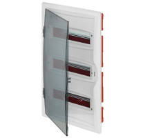 Щит встраив. ECO BOX 3x12M, N/PE 4x 2x16+7x10mm2, дымчатая пласт. дверь, белый RAL9003, 560x350x102m