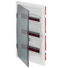 Щит встраив. ECO BOX 3x12M, N/PE 4x 2x16+7x10mm2, дымчатая пласт. дверь, белый RAL9003, 560x350x102m