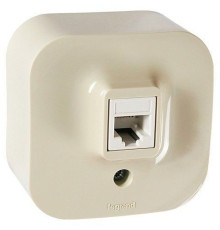 Розетка телеф. 1хRJ-11 4 конт. (сл.кость) Quteo