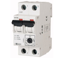 Авт. выключатель Z-MS-6,3/2, 2P, 6.3A, 400VAC, 10kA, It=4_6.3A, Ie=63_82A (без регулировки), 0.75kW(