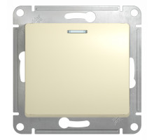 Переключатель 1-клавишный с подсветкой Schneider Electric Glossa GSL000263 Бежевый - GSL000263
