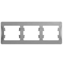 Рамка на 3 поста горизонтальная Schneider Electric Glossa GSL000303 Алюминий - GSL000303