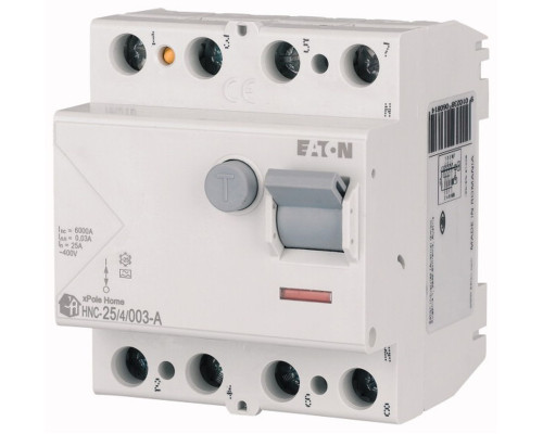 УЗО HNC-25/4/003-A, 4P, 25A, 6kA, 30mA, тип A, 4M