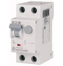 Дифф. авт. выключатель HNB-B10/1N/003, 1P+N, 10A, хар-ка B, 6kA, 30mA, тип АC, 2M