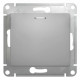 Выключатель 1-клавишный с подсветкой Schneider Electric Glossa GSL000313 Алюминий - GSL000313