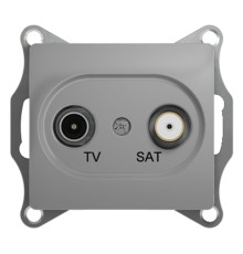 Розетка TV-SAT оконечная 1DB Schneider Electric Glossa GSL000397 Алюминий - GSL000397