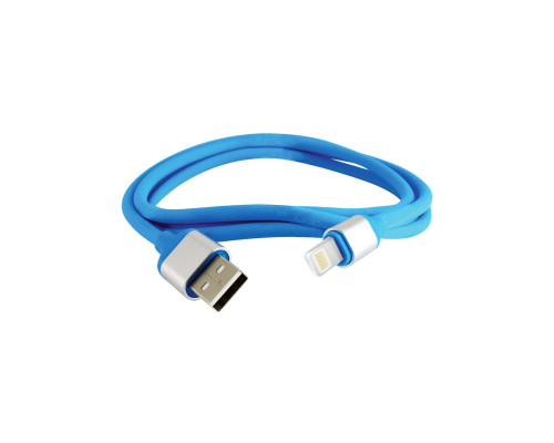 Дата-кабель, ДК 18, USB - Lightning, 1 м, силиконовая оплетка, голубой, TDM | арт.SQ1810-0318