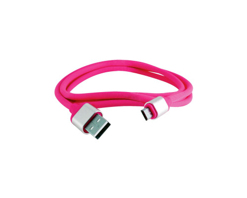 Дата-кабель, ДК 19, USB - micro USB, 1 м, силиконовая оплетка, розовый, TDM | арт.SQ1810-0319