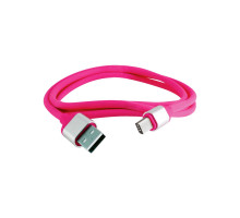 Дата-кабель, ДК 20, USB - USB Type-C, 1 м, силиконовая оплетка, розовый, TDM | арт.SQ1810-0320