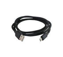 Дата-кабель, ДК 7, USB - micro USB, 1 м, тканевая оплетка, черный, TDM | арт.SQ1810-0307