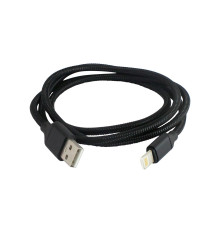 Дата-кабель, ДК 9, USB - Lightning, 1 м, тканевая оплетка, черный, TDM | арт.SQ1810-0309