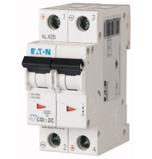 Авт. выключатель PL7-C40/2-DC, 2P, 40A, хар-ка C, 10kA, 250VAC/DC, 2M