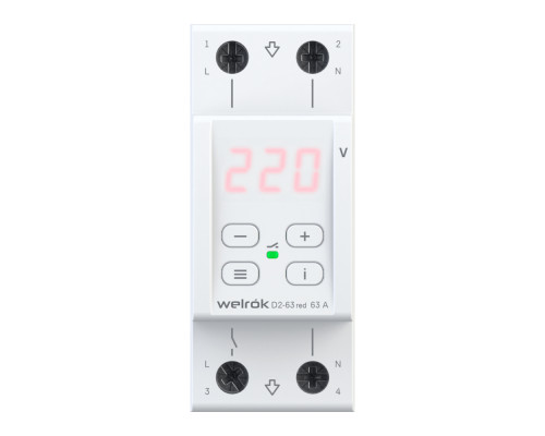 Реле напряжения Welrok D2-63 red | арт.4660251140014