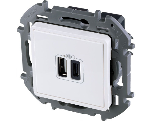 Роз 2хUSB A-C БЕЛ INSPIRIA | арт.673760