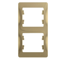 Рамка на 2 поста вертикальная Schneider Electric Glossa GSL000406 Титан - GSL000406