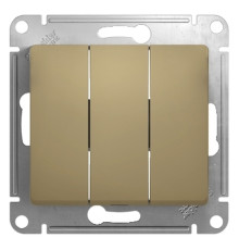 Выключатель  3-клавишный Schneider Electric Glossa GSL000431 Титан - GSL000431