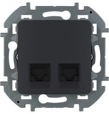 Inspiria - Розетка 2хRJ-45 UTP CAT6 (антрацит) | арт.673843