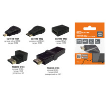 Переходник "АВП 4" штекер HDMI - гнездо HDMI угловой на 90 градусов, позолоченные контакты, TDM | арт.SQ4040-0104