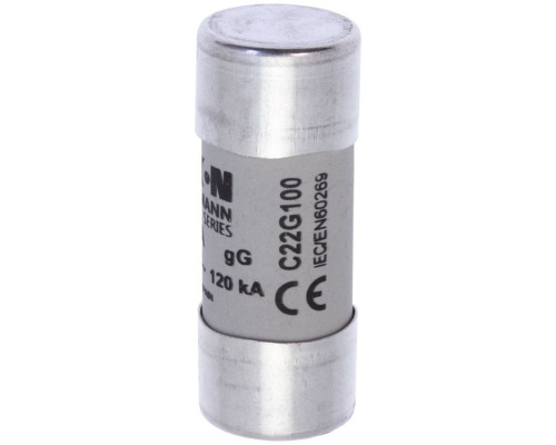 Вставка плавкая цилиндр., 100A, 500VAC, 22x58mm, тип gG