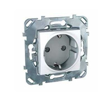 MGU5.036.18ZD UNICA РОЗЕТКА с заземлением, без шторок, 16 А, 250 В, БЕЛЫЙ - MGU5.036.18ZD