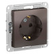 Розетка с заземлением со шторками Schneider Electric AtlasDesign ATN000645 Мокко - ATN000645