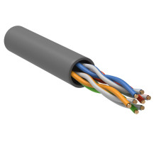 U/UTP PVC,кат.5Е 4*2*24АWGsolid,PVC, 305 м.серITKкабель РФ