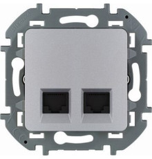 Inspiria - Розетка 2хRJ-45 UTP CAT5E (алюминий)