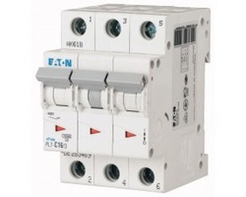 Авт. выключатель PL7-B16/3, 3P, 16A, хар-ка B, 10kA, 3М