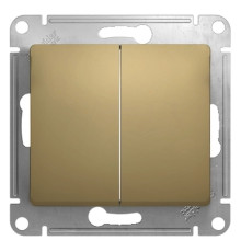 Переключатель  2-клавишный Schneider Electric Glossa GSL000465 Титан - GSL000465
