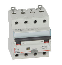 DX3 4P 25A тип АС 30мA 6kA 4М Дифф. авт. выкл.